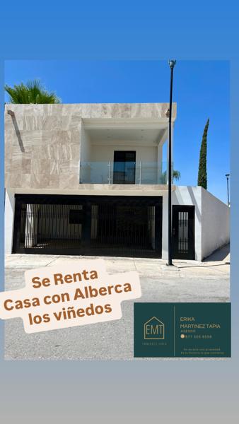 Casa en Renta en el corazón de Viñedos con Alberca