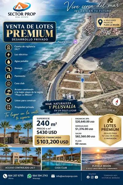 Lotes premium en venta en Punta Piedra, La Misión Ensenada