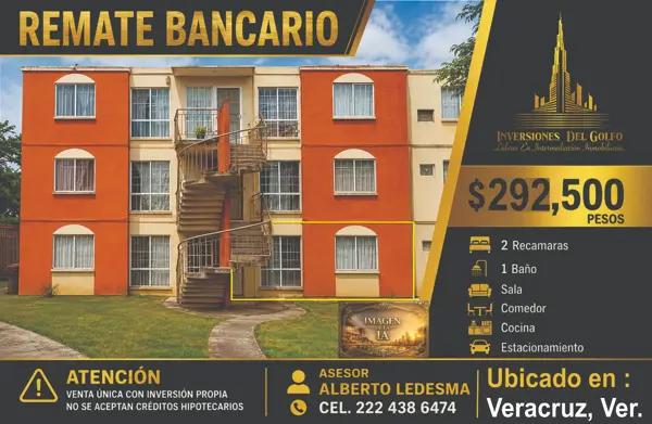 Oportunidad de recuperación bancaria: Departamento en Hacienda Sotavento, Veracruz