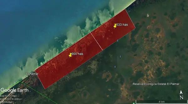 1433 hectareas frente al mar en Celestún