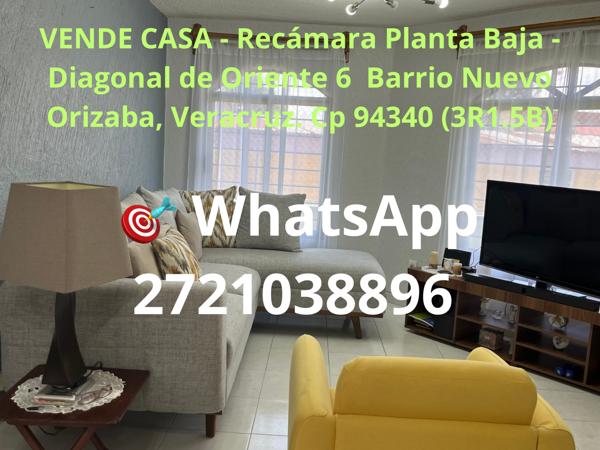 SE VENDE CASA - Recámara Planta Baja - Diagonal de Oriente 6 Barrio Nuevo Orizaba, Veracruz. SE VENDE CASA - Recámara Planta Baja - Diagonal de Oriente 6 Barrio Nuevo Orizaba, Veracruz.