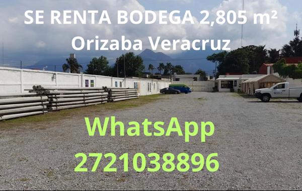 SE RENTA BODEGA 2,805 m²
Orizaba Veracruz
$70.00 m² SE RENTA BODEGA 2,805 m²
Orizaba Veracruz
$70.00 m²