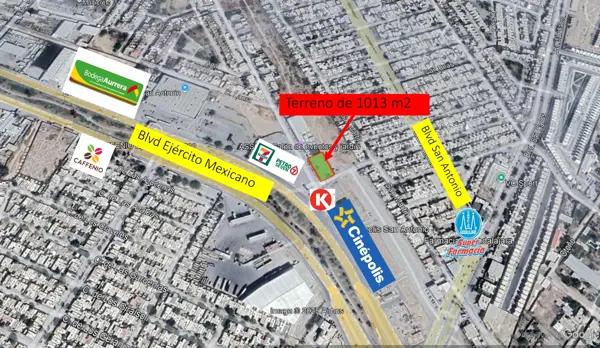 Terreno en RENTA zona comercial SAN ANTONIO, GOMEZ PALACIO Terreno en RENTA zona comercial SAN ANTONIO, GOMEZ PALACIO
