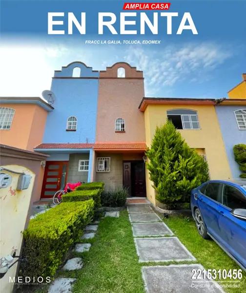 EXCELENTE CASA EN RENTA FRACC LA GALIA, TOLUCA, EDOMEX, CERCA AL AEROPUERTO EXCELENTE CASA EN RENTA FRACC LA GALIA, TOLUCA, EDOMEX, CERCA AL AEROPUERTO