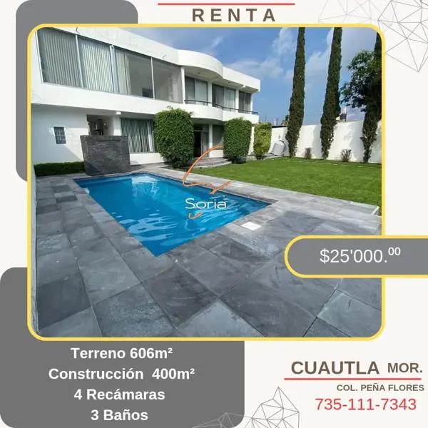 Casa en Renta hermosa casa amueblada en Cuautla, Morelos. Casa en Renta hermosa casa amueblada en Cuautla, Morelos.
