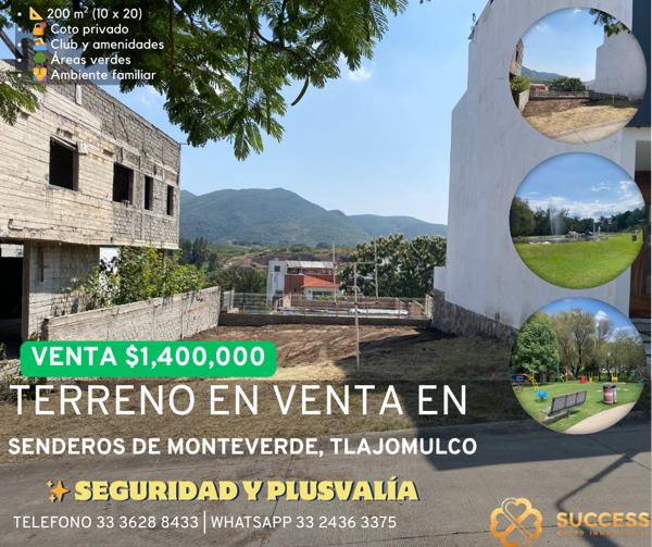 Terreno en Venta – Senderos de Monteverde, Tlajomulco Terreno en Venta – Senderos de Monteverde, Tlajomulco
