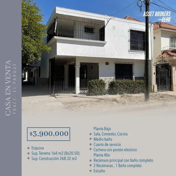 CASA EN VENTA FRACCIONAMIENTO EL PARQUE CASA EN VENTA FRACCIONAMIENTO EL PARQUE