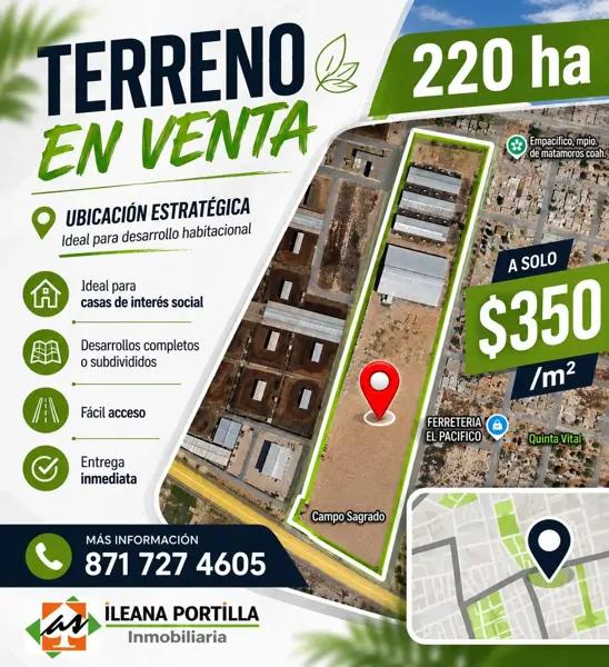 Ubicaccion estrategica ideal para desarollo habitacional a Solo $350.00 el m2. Ubicaccion estrategica ideal para desarollo habitacional a Solo $350.00 el m2.