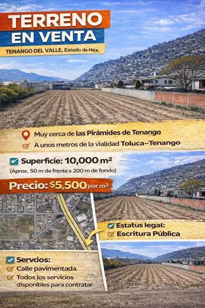 Terreno en venta en Tenango del Valle, Edomex Terreno en venta en Tenango del Valle, Edomex
